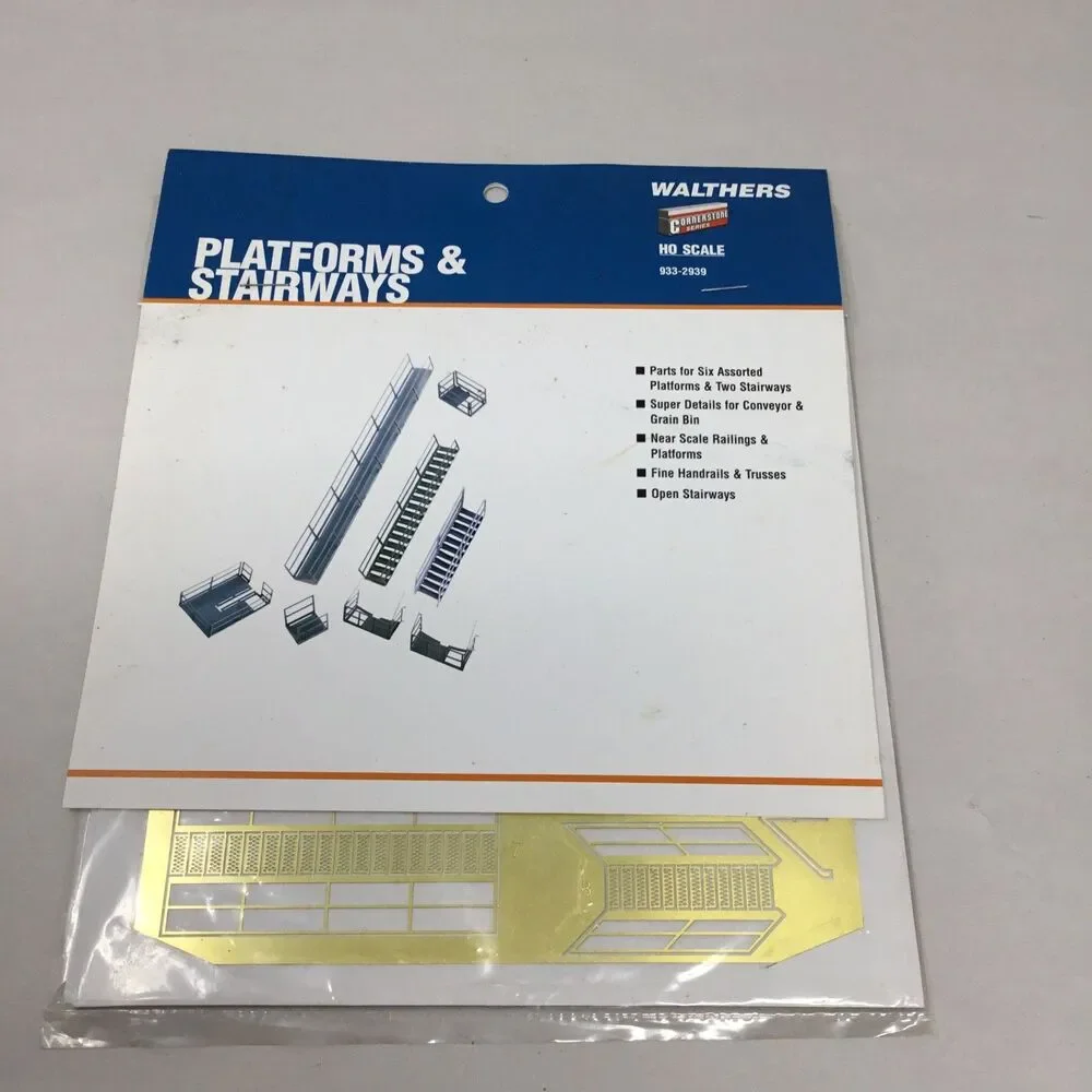 Walthers Cornerstone 933-2939 HO Scale Platforms & Stairways Kit New Sealed